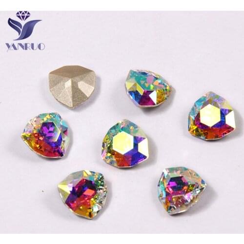 YANRUO 4706 Crystals AB Sew On Stones Rhinestones Strass Crystal Glass Rhinestones Rhinestone Trim Stones For Jewelry Making