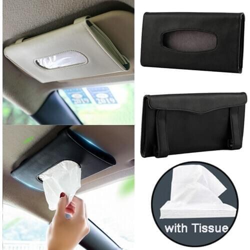 1 Pcs Car Tissue Box Sets Car Sun Visor Tissue Box Car Carton Tissue Holder Auto Interior Storage Decoration for Car Accessories