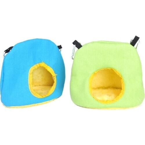 1pcs Warm Soft Plush Birds Bed House Hut Hanging Cage Cage Hamster Parrot Hammock Aut