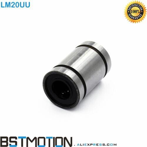 10pcs/Lot LM20UU Bushing linear ball bearing 20mm 3d printer LM20 cnc parts