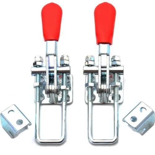 2pcs Adjustable Spring Toggle Latch Catches Hasps Fast Clamp Loaded Lock Buckle Clamp For Box Case Latch Lock Hardware