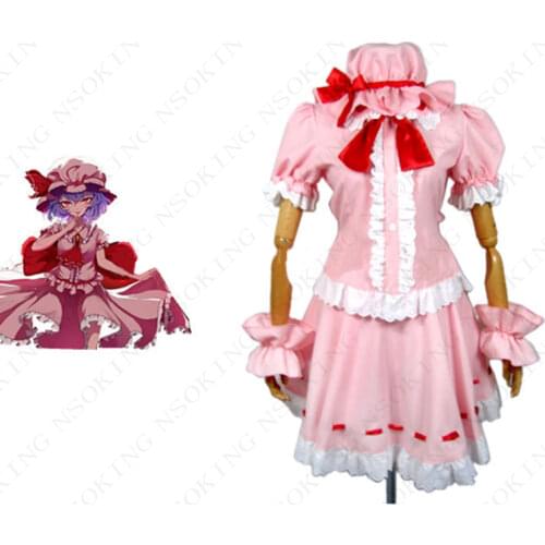 Anime Touhou Project Remilia Scarlet dress Cosplay Costume Tailor Made