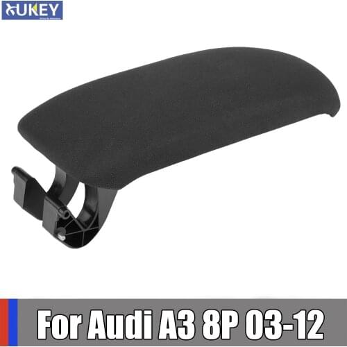 Car Armrest Latch Cover Soft Cloth Center Console Armrest Lid Cover Cap For Audi A3 8P Car Interior Replacement Accessories