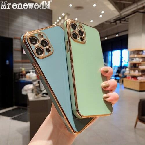 Luxury Candy Gold Plated Case For iPhone 11 12 Pro Max 12 Mini X XS XR Xs Max 6 6S 7 8 Plus SE 2020 Silicone Electroplated Shell