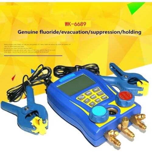 WK-6889 Digital Refrigerant Meter Vacuum Test Electronic Pressure Gauge Refrigerant Fluoride Meter R32 Refrigerant Meter