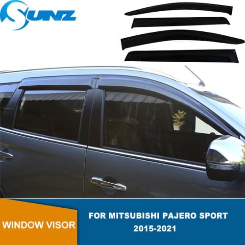 Side Window Deflectors For Mitsubishi Pajero Montero Sport 2015 2016 2017 2018 2019 Window Visor Sun Rain Deflector Guards SUNZ