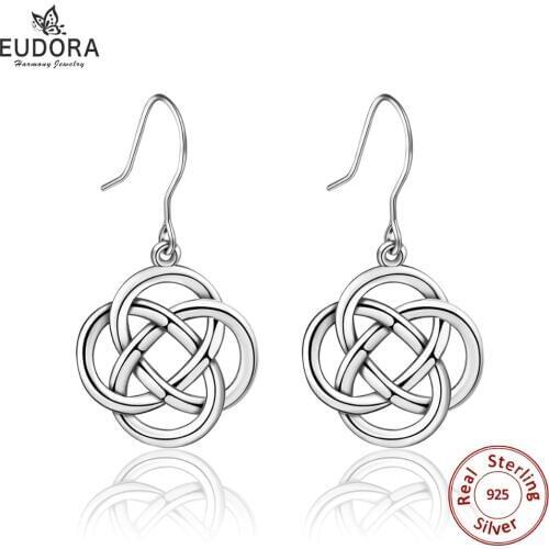 Женские золотые серьги Eudora China At AliExpress