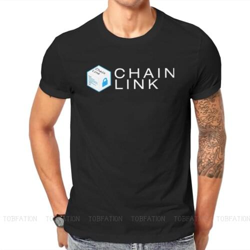 Cryptocurrency Crypto Miner Chainlink T Shirt Vintage Graphic Summer Loose Cotton Mens Clothes Harajuku Crewneck TShirt