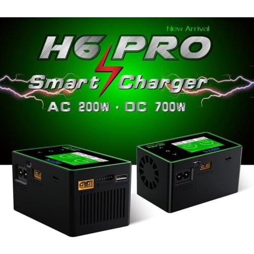 HOTA H6 Pro DUO AC 200W DC 700W 26A Battery Balance Charger for 1-6S Lipo Battery FPV Racing Drone RC Quadcopter RC Parts