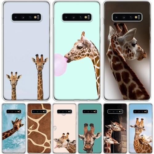 Giraffes Cute Animal Phone Case for Samsung Galaxy S10 S20 Ultra Note 10 9 8 S9 S8 S7 J4 J6 J8 Plus Lite + Popular Cover Capa