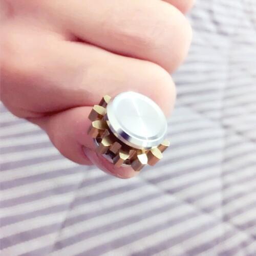 MINI Gear Metal Alloy Spinner Fidget Toy Hand Spinner Finger EDC Focus Toys Stress Relief Gift Y4UD