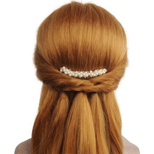 ZMHP100 Fashion Simple Pearl Bridal Hair Comb Wedding Headwear Brides Accessories Girls Hair Ornaments Bridesmaid Gift Tiara