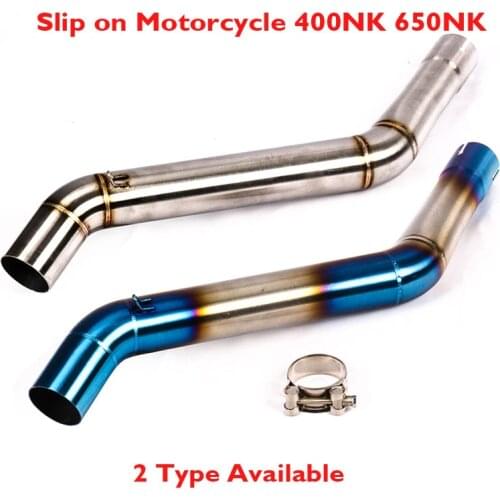 Motorycle Exhaust Pipe Stainless Steel Modified Link Connect Tube Slip on Exhaust Muffler Pipe for CF-MOTO 400NK 650NK