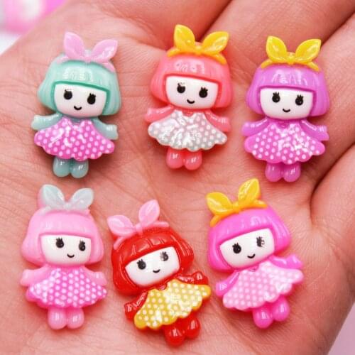Set of 100pcs 22x16x6mm assorted cute strawberry girl resin cabochon flatbacks kawaii Hair Bows Center Crafts DIY sz0974