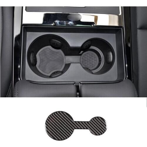 Real CarbonFiber Car Central Console Cup Holder Pad Car Water Coaster Interior For Range Rover Range Rover Evoque（L551）2019-2020