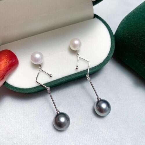 New Design 925 Sterling Silver Earrings Base Fashion Findings Exquisite Jewelry Parts Fittings Womens Accessories for Pearls