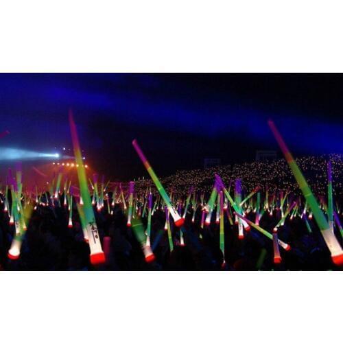 New Telescopic LED Glow Sticks LED Flashing Light Sticks Wand fluorescent Sword concert Toys 100pcs/lot