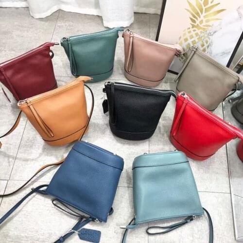 2021 New Design Leather Large Capacity Bucket Bag Fashion Messenger Bag Multifunctional Shoulder Bag For Women