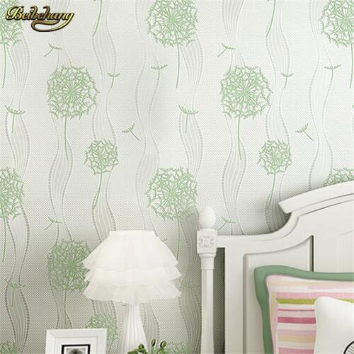 Beibehang Home Furnishings Pastoral Wallpapers Non wovens Bedrooms Wedding Room Girls Kids Room Wallpaper Pink Dandelion