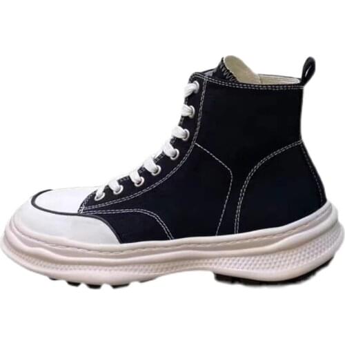 All-match high-top canvas shoes 2021 new womens shoes net celebrity thick bottom increase daddy shoes female tide