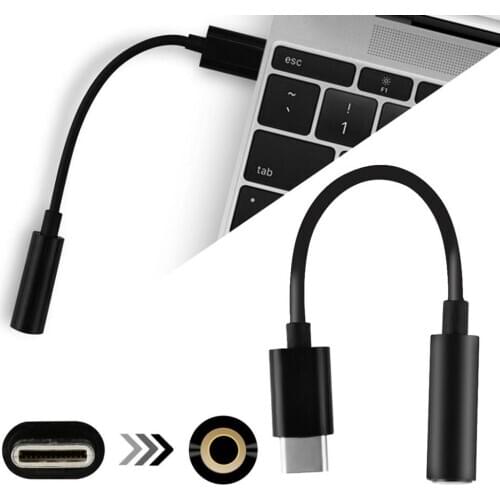 Mini Portable Type-C to 3.5mm Earphone Cable Adapter USB 3.1 Type C USB-C Male to 3.5 audio Female Jack for Xiaomi