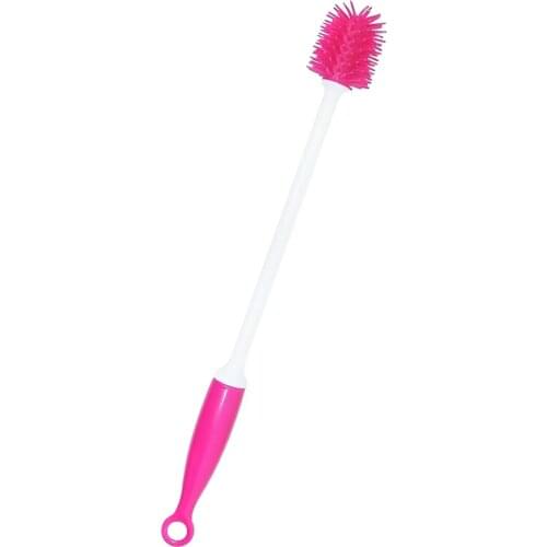 30CM Bottle Cleaning Brush Long Handle Silicone Brushes Flask Cleaner for Narrow Neck Containers VC