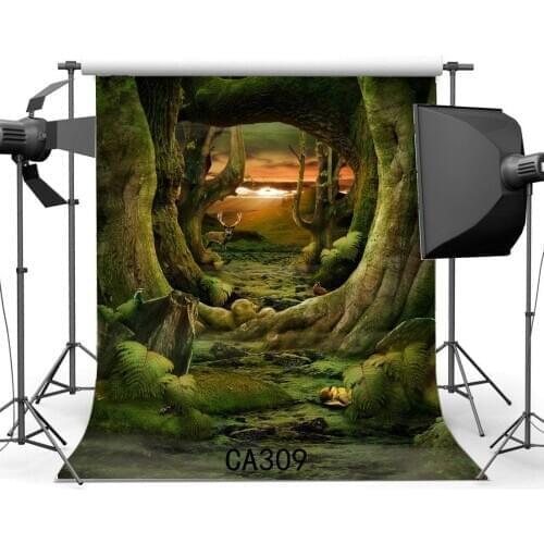 Fairytale Mysterious Forest Seamless Photo Backdrops Customized Studio Background Studio Props For Studio