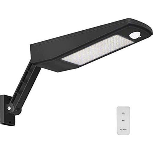 48 LED 4500mAh Solar Light Outdoor Security Night Light, Wireless Wall Lamp with Motion Sensor and Remote Control for Garden