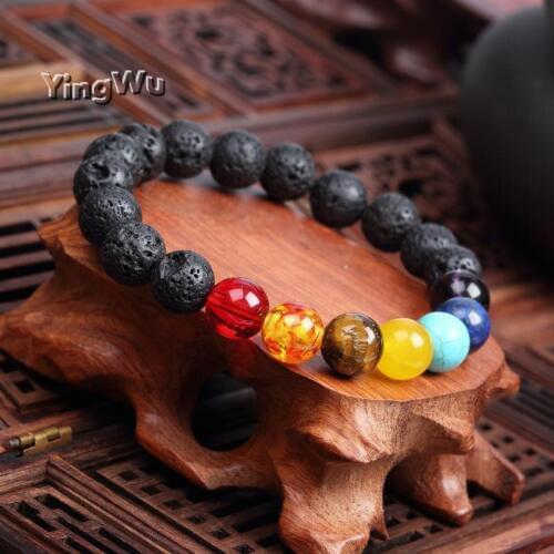 Yingwu Trendy Natural Stone Love Purple Bead Bracelet Vintage Charm Round Chain Beads Bracelets Jewelry For Women Friend Gift