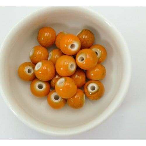 10# 40pcs Jingdezhen Ceramic Beads Promotion Not Silicone Porcelain Bead For Jewelry Making 10mm Beads #A306A