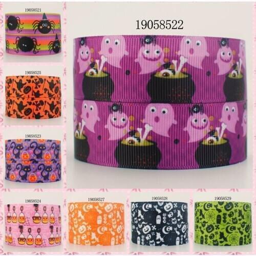 10yards -different sizes -lively Halloween ribbon printed Grosgrain cat ribbon 19058521