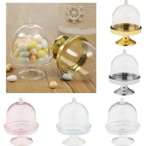 12pcs Acrylic Clear Cup Deisgn Candy Box Holder for Wedding Bridal Party Favors Baby Shower Decoration Guests Gifts