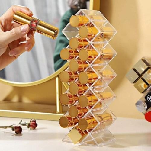 16 Grids Lipstick Jewelry Box Case Holder Acrylic Makeup Organizer Storage Box Cosmetic Display Stand Make Up Organizer