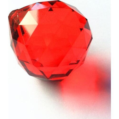 20pcs/lot Red Color 40mm Crystal Prism Faceted Ball Feng Shui Ball Free Shipping For Wedding Party And Event Supplies