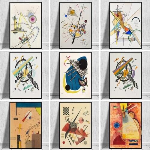 Abstract Geometric Art Posters and Prints Wassily Kandinsky Canvas Painting Wall Art Picture for Living Room Home Interior Decor