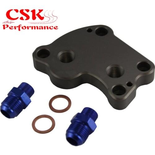 Aluminum AN10 Oil FILTER Oil cooler fitting Adapter fits for BMW MINI COOPER S SUPERCHARGER R53 Gray