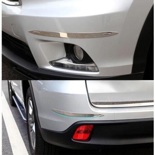 HOT ACCESSORIES FIT FOR TOYOTA HIGHLANDER 2014 2015 KLUGER CHROME BUMPER CORNER PROTECTOR GUARD COVER TRIM MOLDING GARNISH