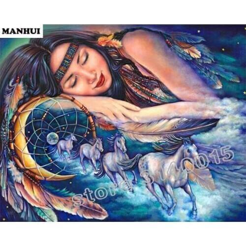 DIY Diamond painting Beauty and horse cross stitch Needlework 5D Spuare diamond embroidery resin diamond picture mosaic BEF360