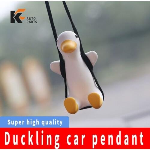 Cross Border Automotive Supplies Vehicle Mounted Swing Duck Car Rearview Mirror Pendant Car Interior Decoration Little Duck Car