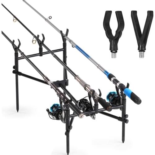 4PCS Fishing Rod Holder Stand Rest Head Fish Pole Butt Grip V-head Fishing Rod Holder Carp Fishing Tackle Accessories For Pesca