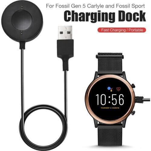 Fast Charging Dock Stand With USB Charger Dock Cable for Fossil Gen 5 Carlyle Charging Cable Accessories for Fossil