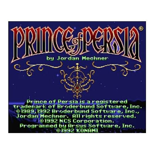 Prince of Persia NTSC Version 16 Bit 46 Pin Big Gray Game Card For USA Game Players