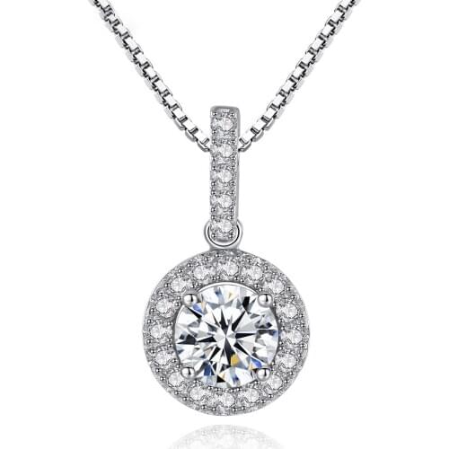 MetJakt S925 Sterling Silver AAA Zircon Exquisite Fashion Womens Necklace