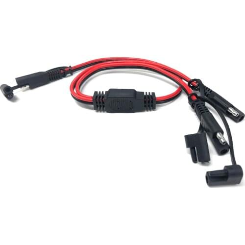 SAE Splitter Cable SAE Connector SAE Power Automotive Adapter Cable 1 To 2 SAE Extension Cable Dust Cover 14AWG 60cm Harness