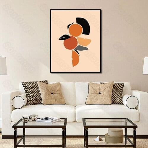 Still Life Painting Orange Simple Light Luxury Modern Nordic Decorative Painting Porch Living Room Corridor Study Room Hotel