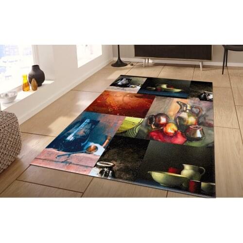 Coffee Pattern Kitchen Carpet, Fan carpet anti-slip floor carpet, teenagers carpet area rugs