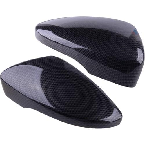 2pcs Carbon Fiber Style Side Wing Rearview Mirror Cap Shell Cover Fit For VW Beetle Jetta Scirocco Eos Passat CC 3C8 857 538