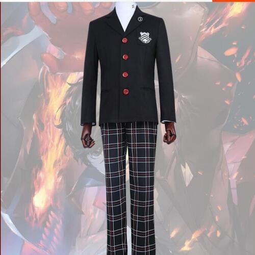 Game Anime Persona 5 Cosplay Costume Akira Kurusu / Ren Amamiya School Uniforms for Unisex Coat + Shirt + Pants