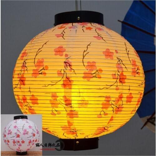 Mix Design Round Paper Lamp Japanese Style Paper light High Quality Waterproof Lamp Hanging Light Satin Pub House Decor