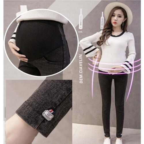 Fashion Maternity Clothes Elastic Maternity Jeans Skinny Pregnancy Pants Trouers for Pregnant Women Spring Summer Clothing